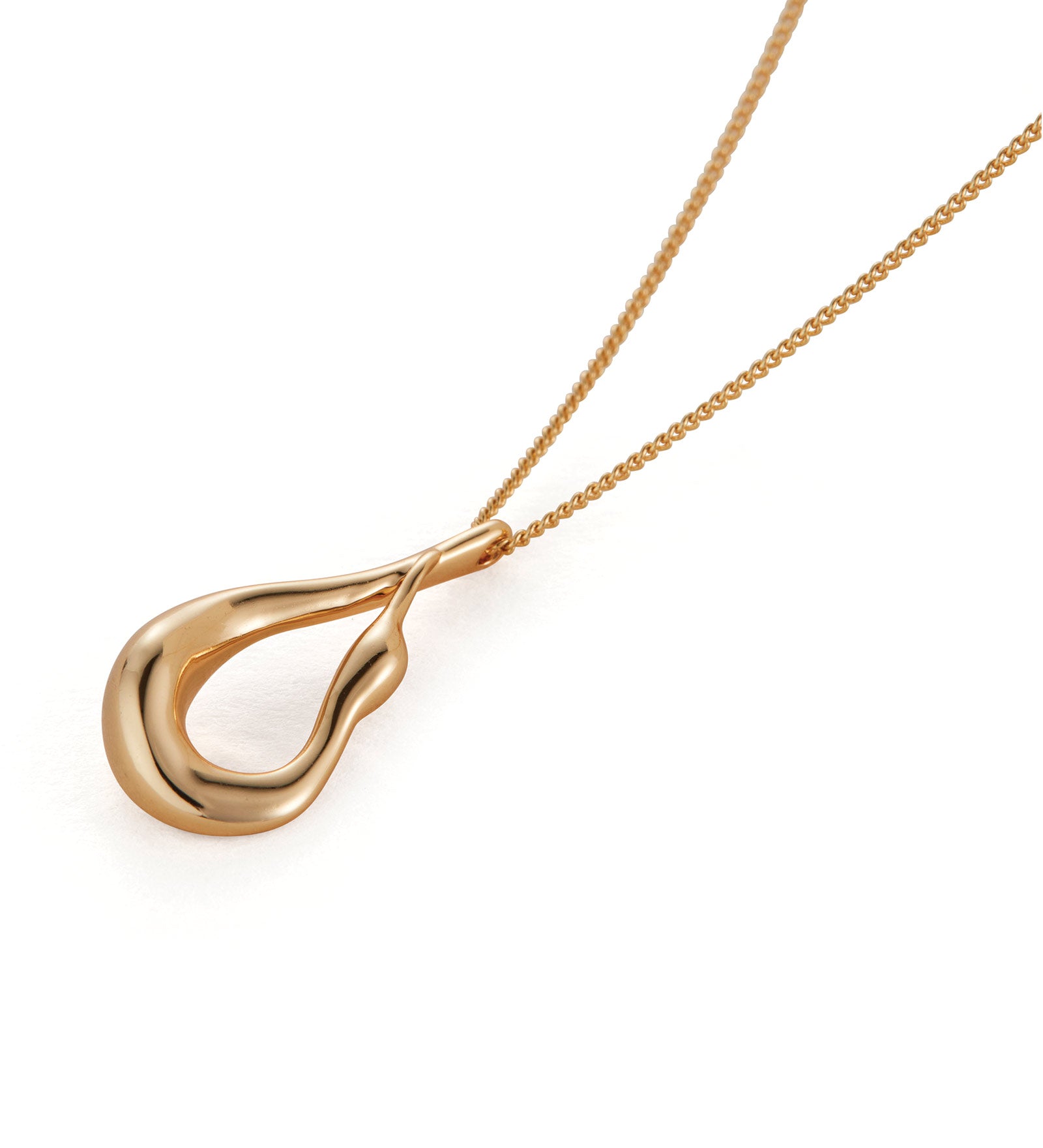 Mini Egret Pendant Necklace 14k Gold Dipped Brass