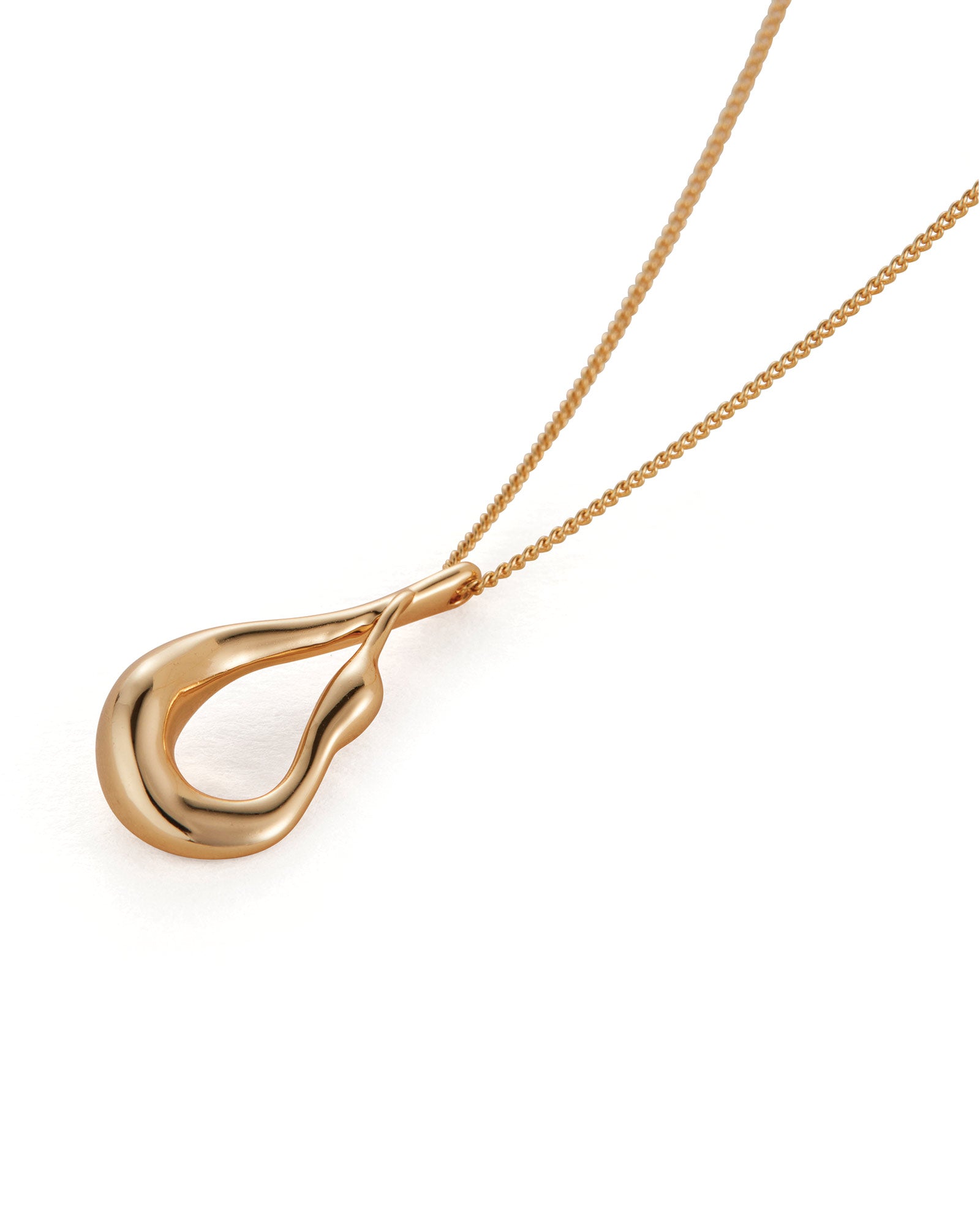 Mini Egret Pendant Necklace 14k Gold Dipped Brass