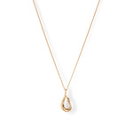 Mini Egret Pendant Necklace 14k Gold Dipped Brass