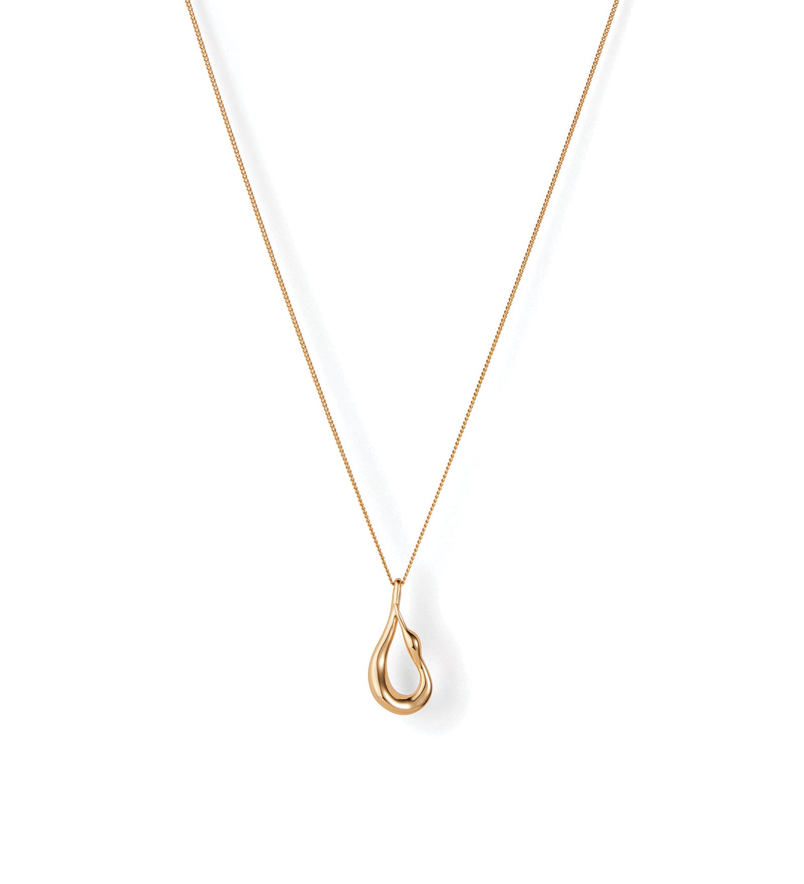 Mini Egret Pendant Necklace 14k Gold Dipped Brass