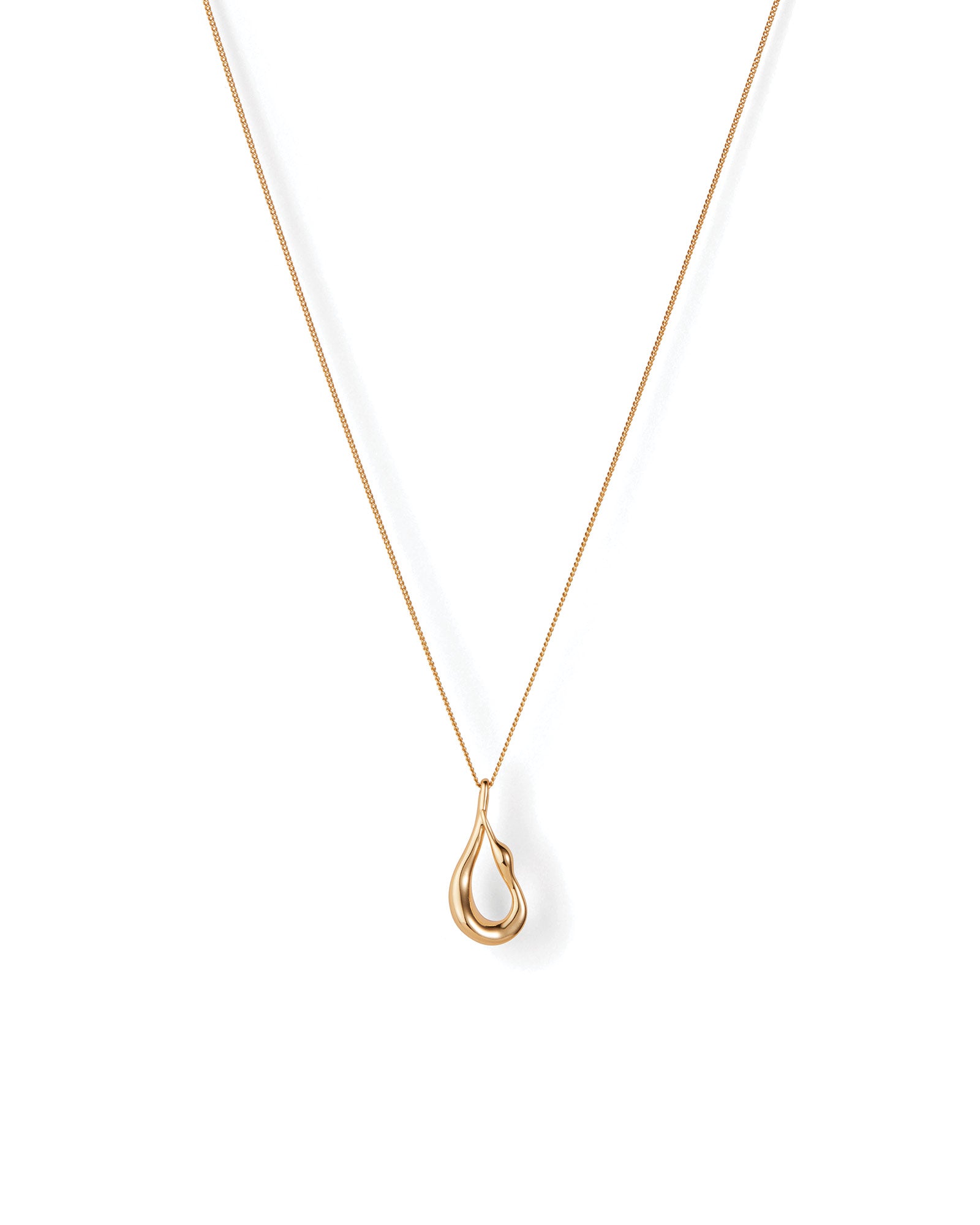 Mini Egret Pendant Necklace 14k Gold Dipped Brass