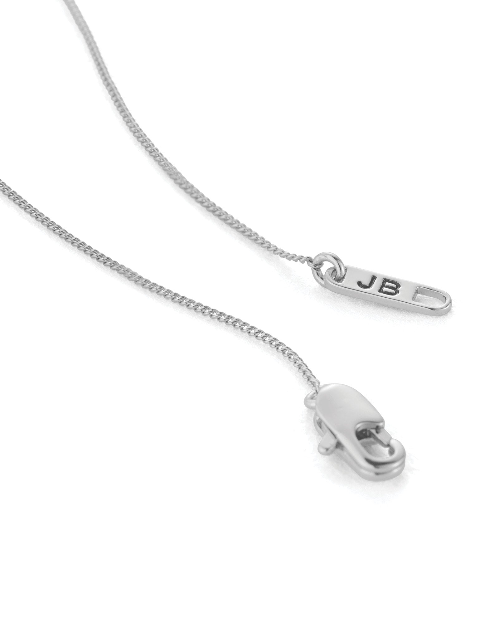 Mini Egret Pendant Necklace Silver Dipped Brass