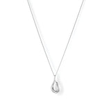 Mini Egret Pendant Necklace Silver Dipped Brass