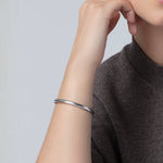 Remi Bangle Platinum Plated Steel / MED