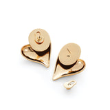 Jenny Bird-Mega Art Heart Symmetrical Button Earrings-Earrings-Blue Ruby Jewellery-Vancouver Canada