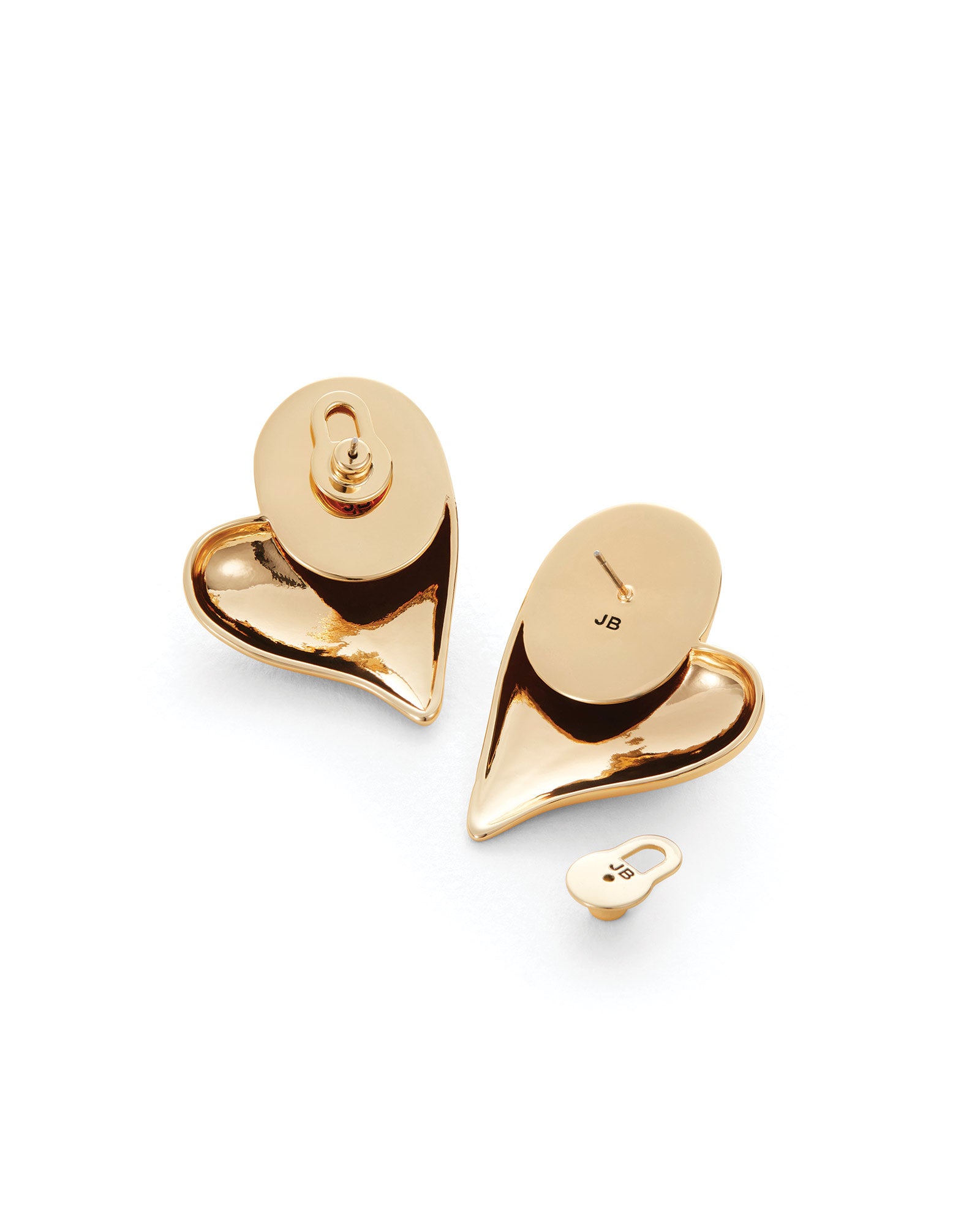 Jenny Bird-Mega Art Heart Symmetrical Button Earrings-Earrings-Blue Ruby Jewellery-Vancouver Canada