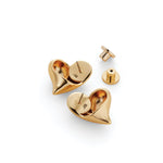 Jenny Bird-Art Heart Symmetrical Button Earrings-Earrings-Blue Ruby Jewellery-Vancouver Canada