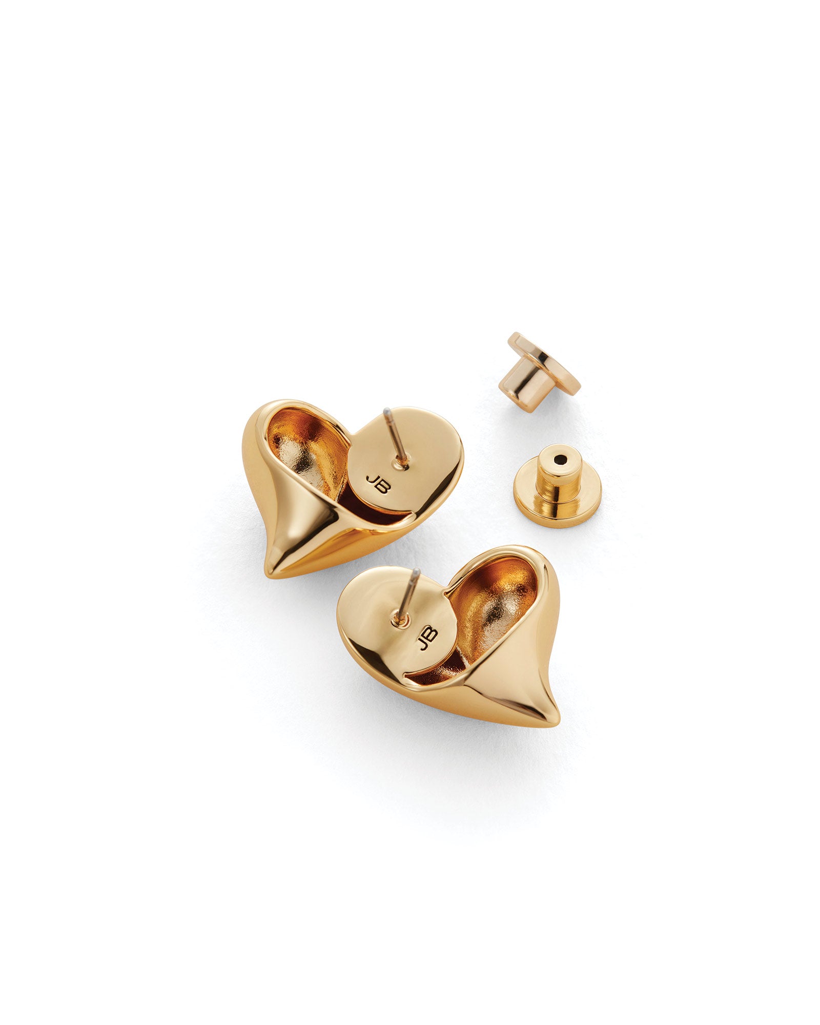 Jenny Bird-Art Heart Symmetrical Button Earrings-Earrings-Blue Ruby Jewellery-Vancouver Canada