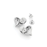 Jenny Bird-Art Heart Symmetrical Button Earrings-Earrings-Blue Ruby Jewellery-Vancouver Canada