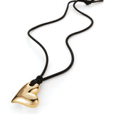 Jenny Bird-Art Heart On A String Necklace-Necklaces-Blue Ruby Jewellery-Vancouver Canada