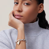 Padlock Heart Chain Bracelet 14k Gold Dipped Brass, Silver Dipped Brass