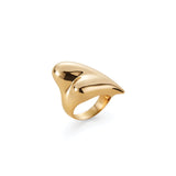Puffy Heart Ring 14k Gold Dipped Brass / 6