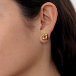 Jenny Bird-Mini Woven Square Earrings-Earrings-Blue Ruby Jewellery-Vancouver Canada