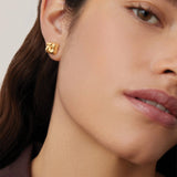 Jenny Bird-Mini Woven Square Earrings-Earrings-Blue Ruby Jewellery-Vancouver Canada