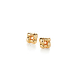 Jenny Bird-Mini Woven Square Earrings-Earrings-14k Gold Dipped Brass-Blue Ruby Jewellery-Vancouver Canada