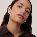Jenny Bird-Mini Woven Square Earrings-Earrings-Blue Ruby Jewellery-Vancouver Canada