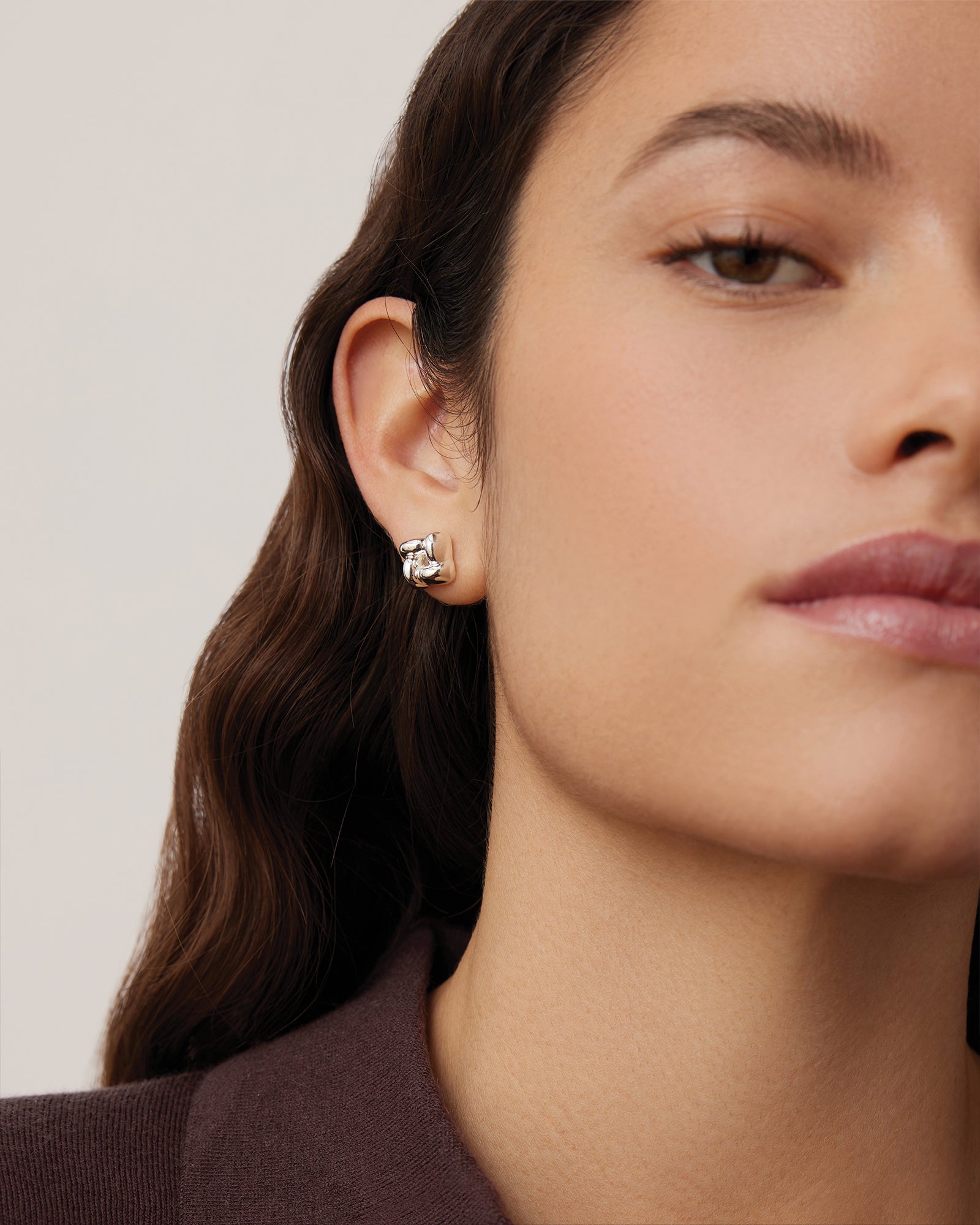 Jenny Bird-Mini Woven Square Earrings-Earrings-Blue Ruby Jewellery-Vancouver Canada
