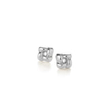 Jenny Bird-Mini Woven Square Earrings-Earrings-Silver Dipped Brass-Blue Ruby Jewellery-Vancouver Canada