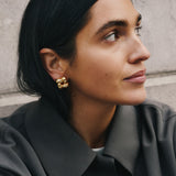 Jenny Bird-Small Woven Square Earrings-Earrings-Blue Ruby Jewellery-Vancouver Canada