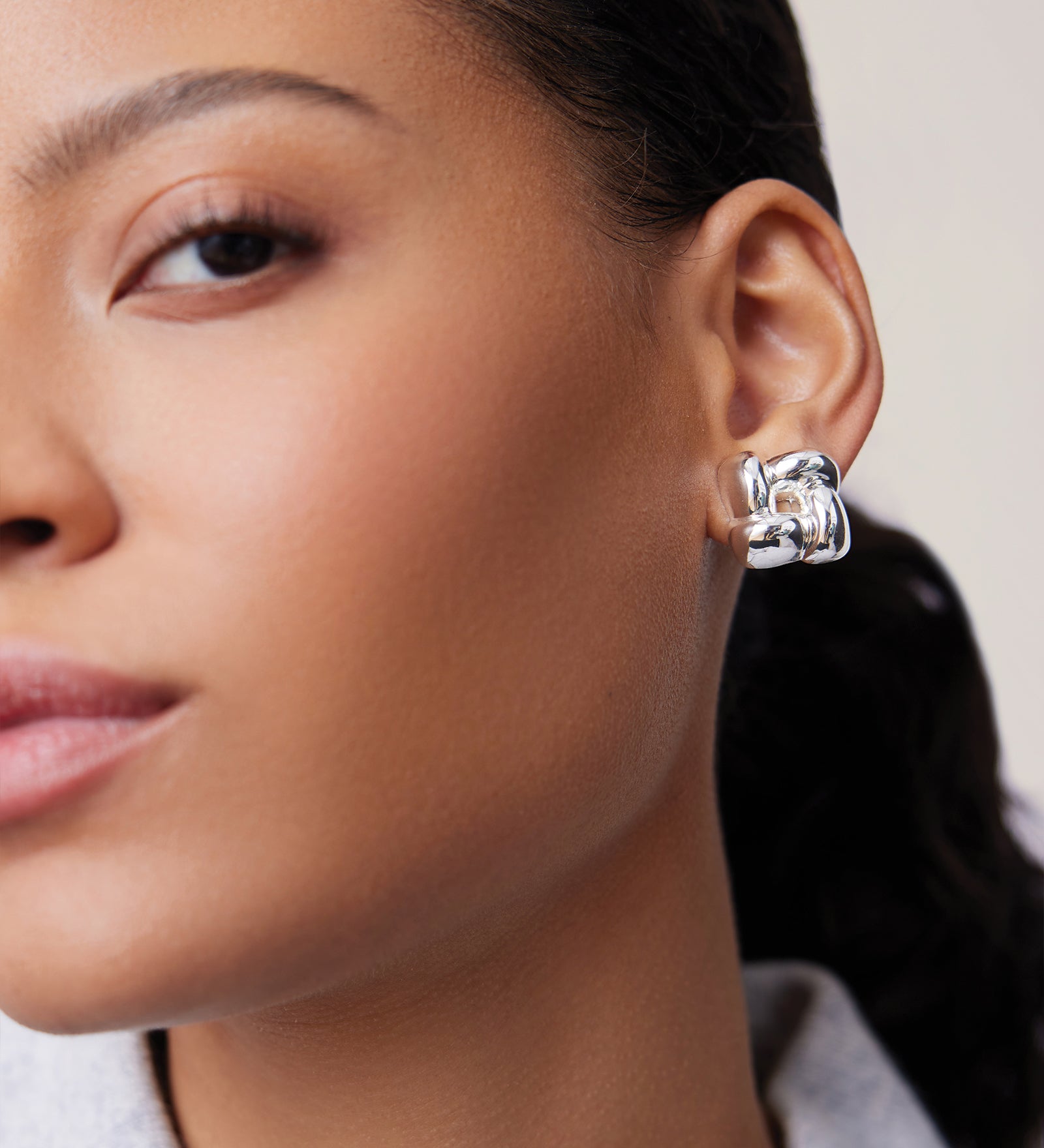 Jenny Bird-Small Woven Square Earrings-Earrings-Blue Ruby Jewellery-Vancouver Canada