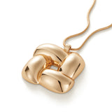 Jenny Bird-Woven Square Pendant Necklace-Necklaces-Blue Ruby Jewellery-Vancouver Canada