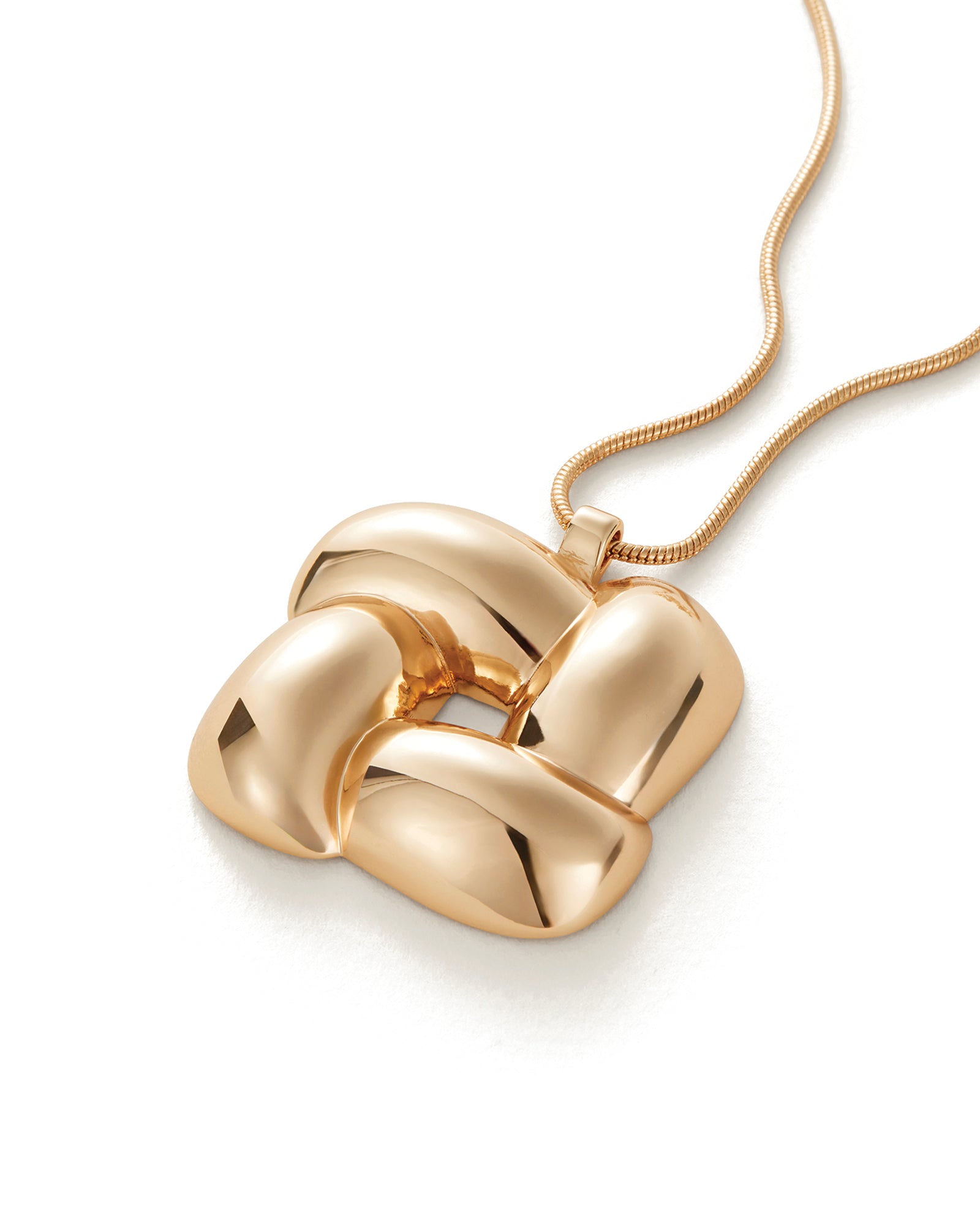 Jenny Bird-Woven Square Pendant Necklace-Necklaces-Blue Ruby Jewellery-Vancouver Canada