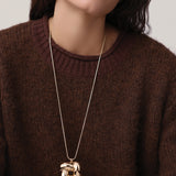 Jenny Bird-Woven Square Pendant Necklace-Necklaces-Blue Ruby Jewellery-Vancouver Canada