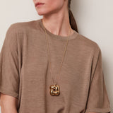 Jenny Bird-Woven Square Pendant Necklace-Necklaces-Blue Ruby Jewellery-Vancouver Canada