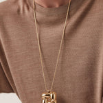Jenny Bird-Woven Square Pendant Necklace-Necklaces-Blue Ruby Jewellery-Vancouver Canada