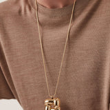 Jenny Bird-Woven Square Pendant Necklace-Necklaces-Blue Ruby Jewellery-Vancouver Canada