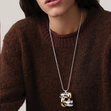 Jenny Bird-Woven Square Pendant Necklace-Necklaces-Blue Ruby Jewellery-Vancouver Canada