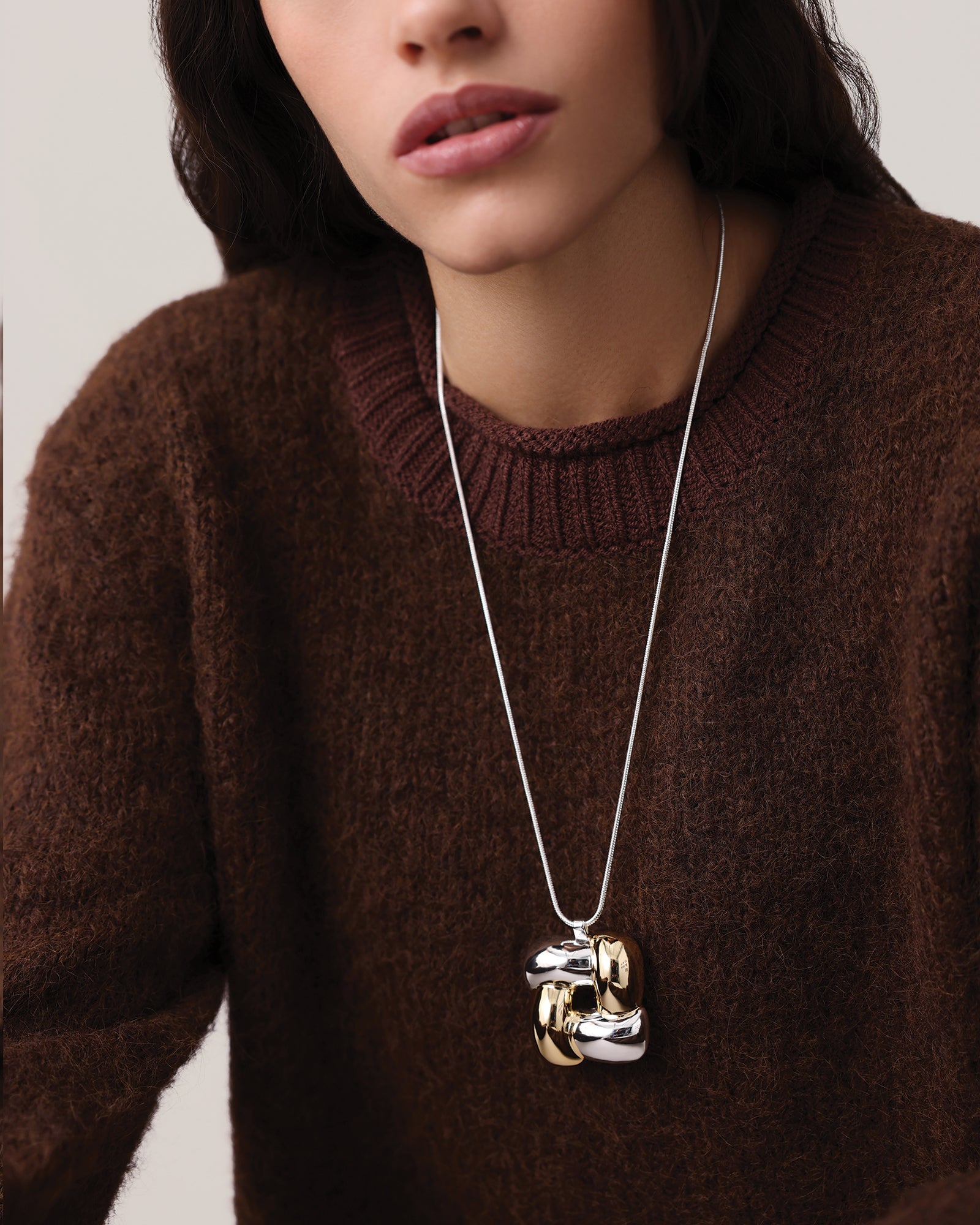 Jenny Bird-Woven Square Pendant Necklace-Necklaces-Blue Ruby Jewellery-Vancouver Canada