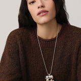 Jenny Bird-Woven Square Pendant Necklace-Necklaces-Blue Ruby Jewellery-Vancouver Canada