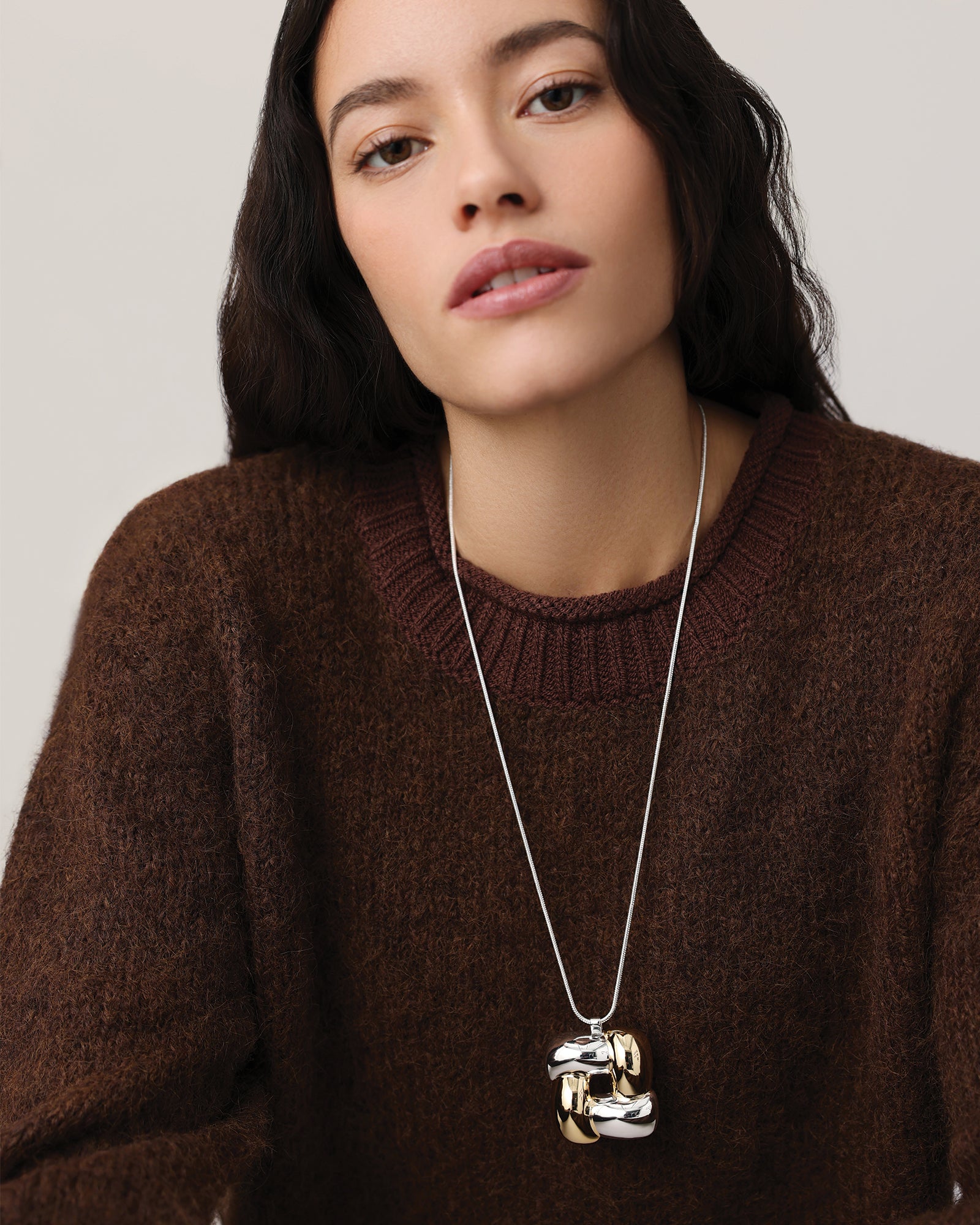 Jenny Bird-Woven Square Pendant Necklace-Necklaces-Blue Ruby Jewellery-Vancouver Canada
