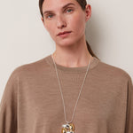 Jenny Bird-Woven Square Pendant Necklace-Necklaces-Blue Ruby Jewellery-Vancouver Canada