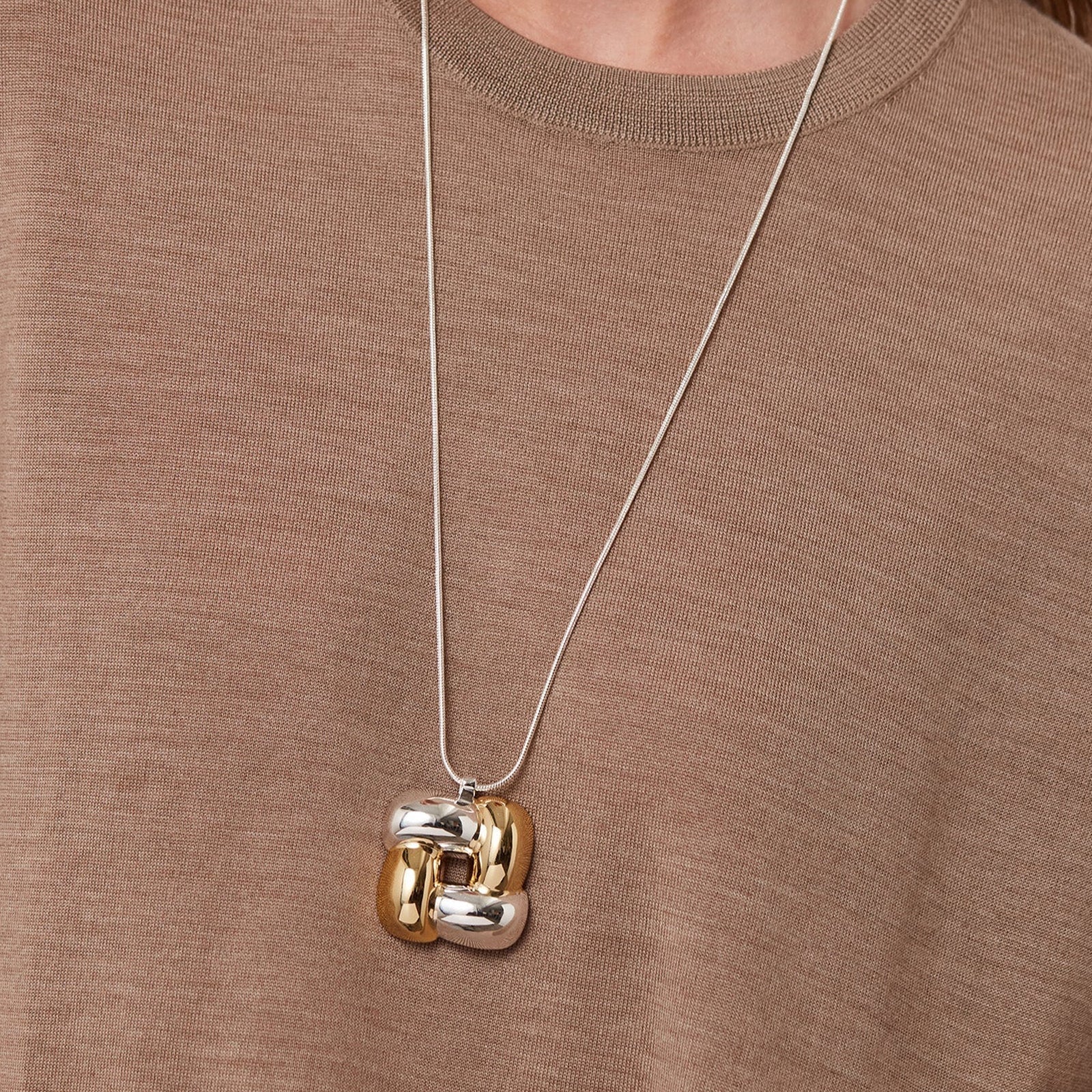 Jenny Bird-Woven Square Pendant Necklace-Necklaces-Blue Ruby Jewellery-Vancouver Canada