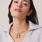 Jenny Bird-Woven Square Collar-Necklaces-Blue Ruby Jewellery-Vancouver Canada
