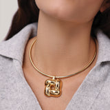 Jenny Bird-Woven Square Collar-Necklaces-Blue Ruby Jewellery-Vancouver Canada