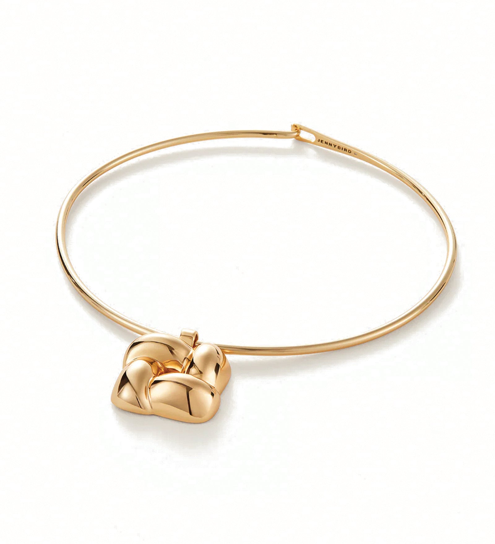 Jenny Bird-Woven Square Collar-Necklaces-14k Gold Dipped Brass-Blue Ruby Jewellery-Vancouver Canada