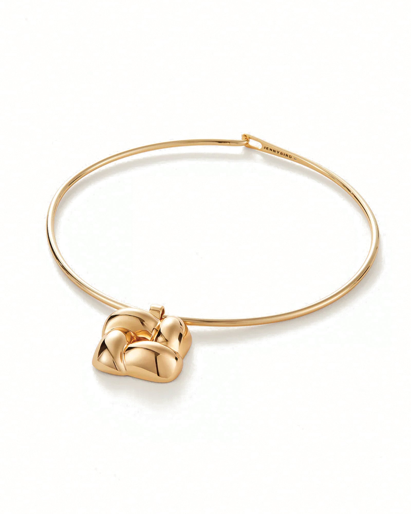 Jenny Bird-Woven Square Collar-Necklaces-14k Gold Dipped Brass-Blue Ruby Jewellery-Vancouver Canada