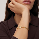 Jenny Bird-Slim Woven Square Bangle-Bracelets-Blue Ruby Jewellery-Vancouver Canada