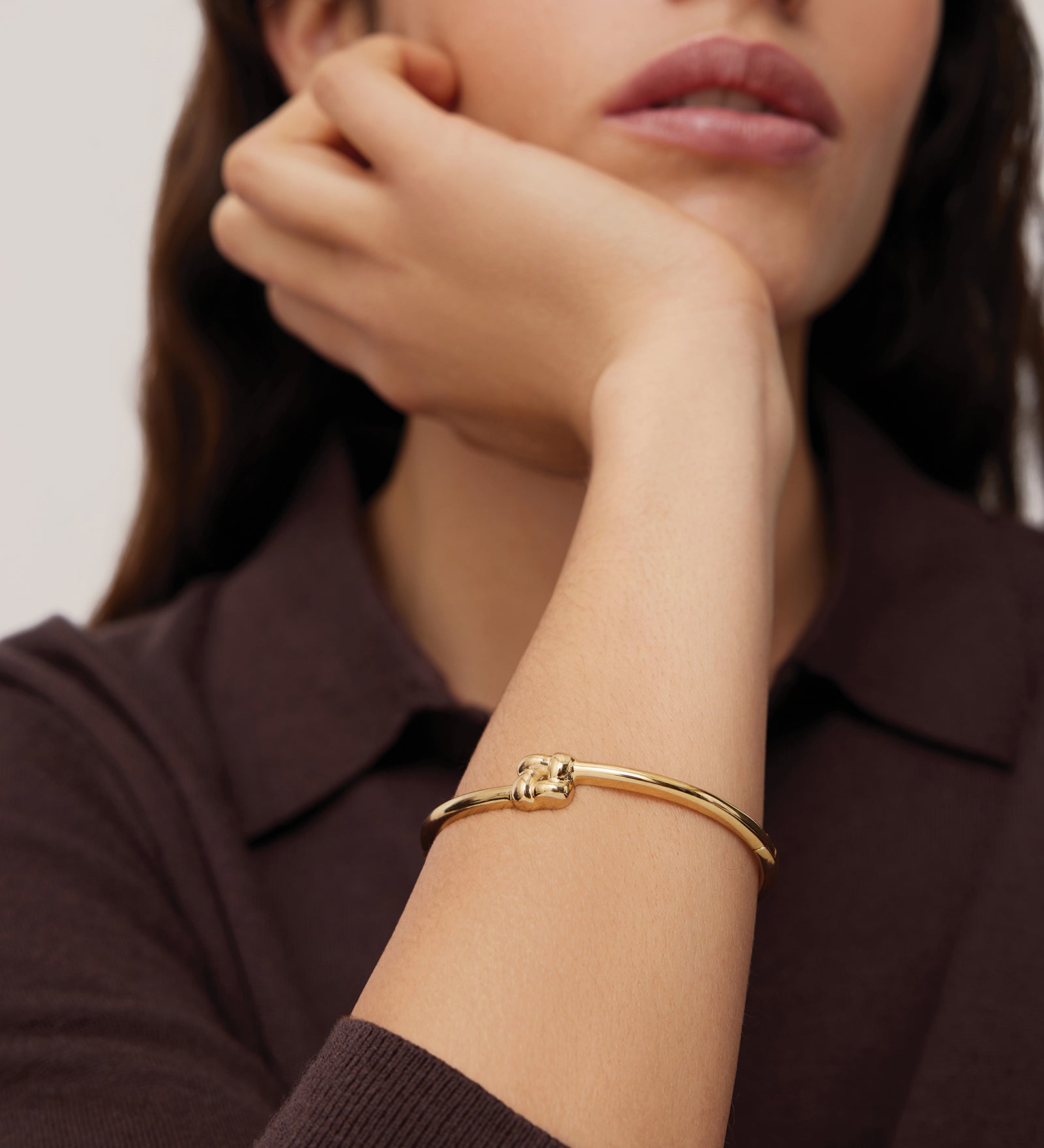 Jenny Bird-Slim Woven Square Bangle-Bracelets-Blue Ruby Jewellery-Vancouver Canada