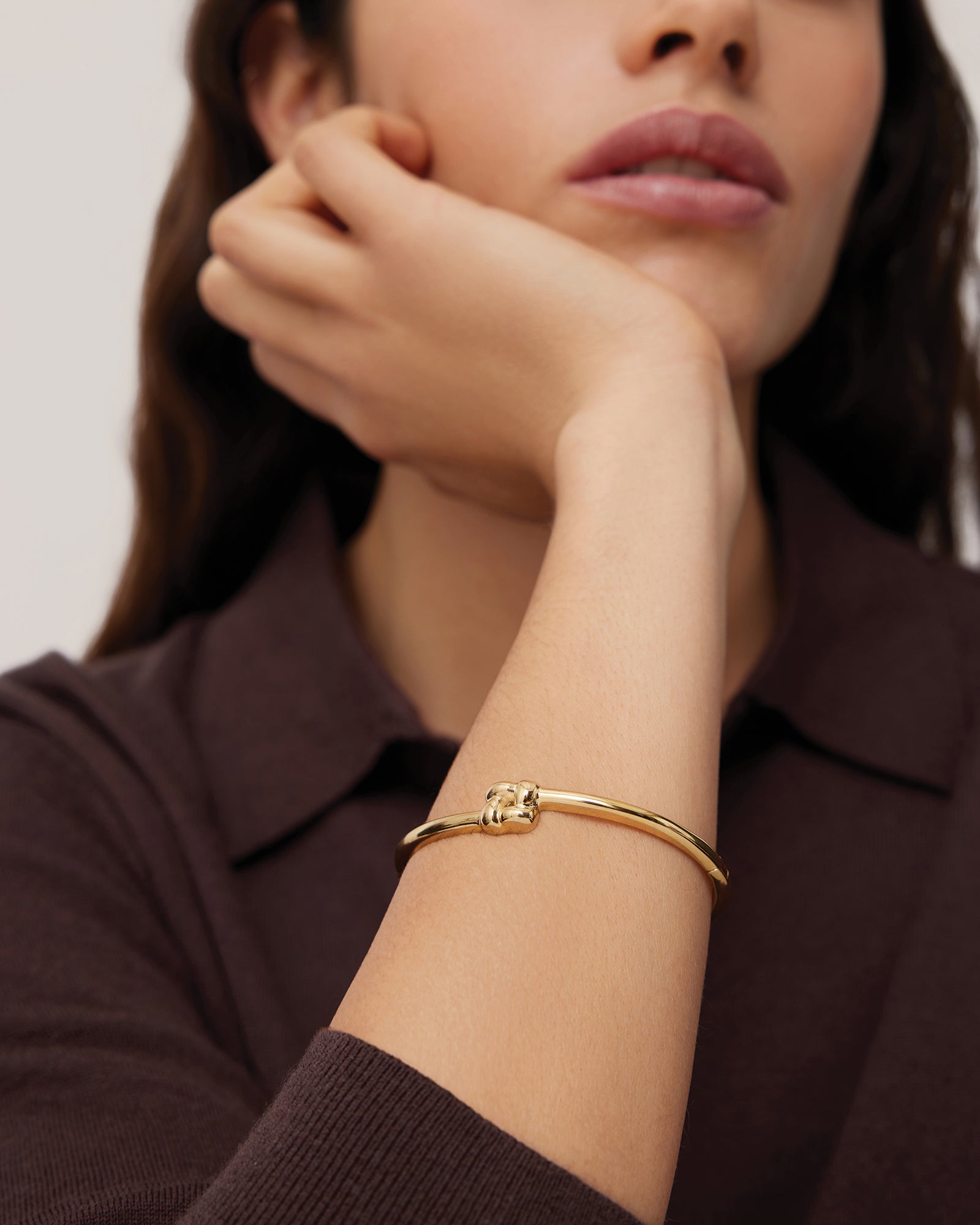 Jenny Bird-Slim Woven Square Bangle-Bracelets-Blue Ruby Jewellery-Vancouver Canada