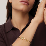 Jenny Bird-Slim Woven Square Bangle-Bracelets-Blue Ruby Jewellery-Vancouver Canada