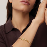 Jenny Bird-Slim Woven Square Bangle-Bracelets-Blue Ruby Jewellery-Vancouver Canada