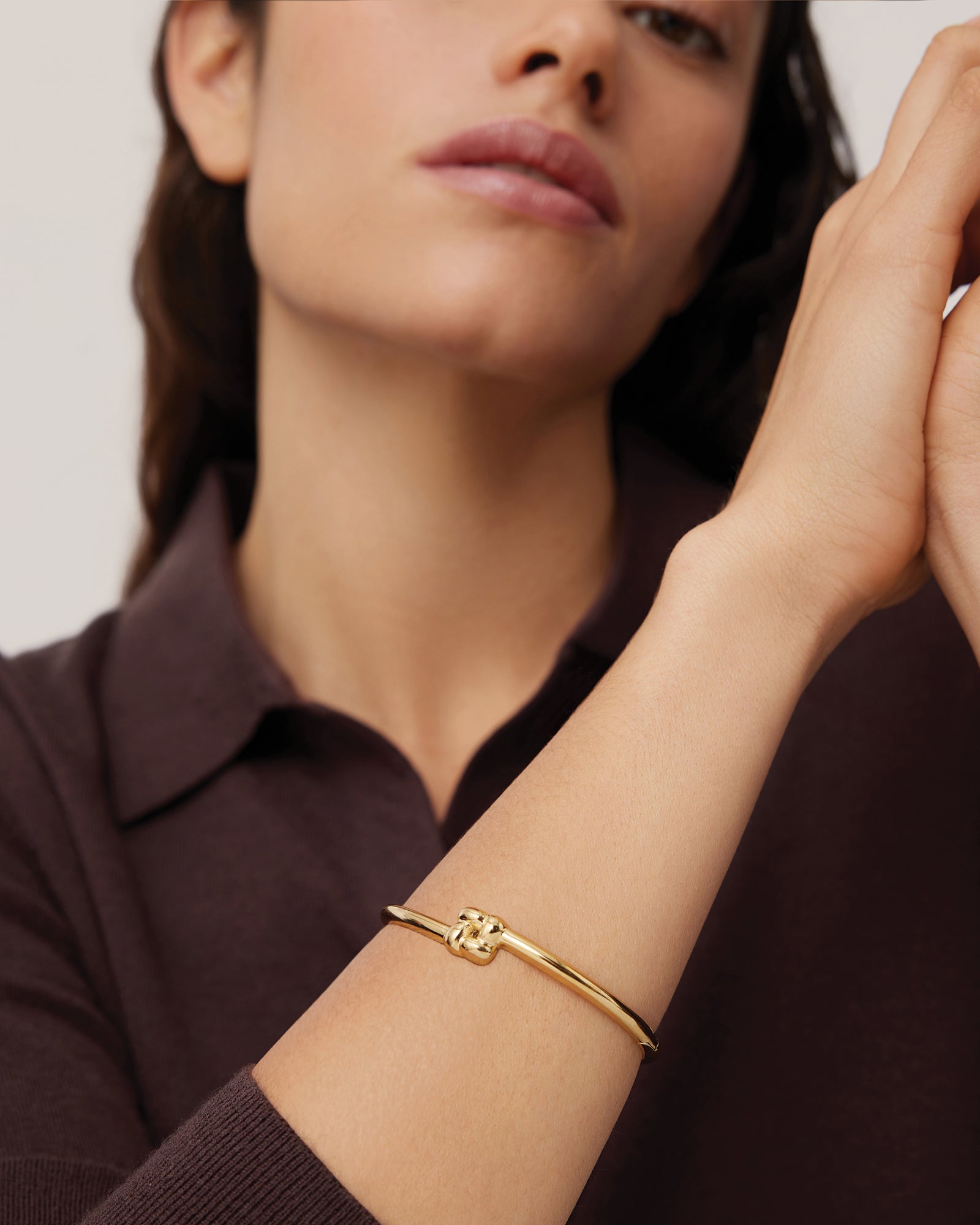 Jenny Bird-Slim Woven Square Bangle-Bracelets-Blue Ruby Jewellery-Vancouver Canada