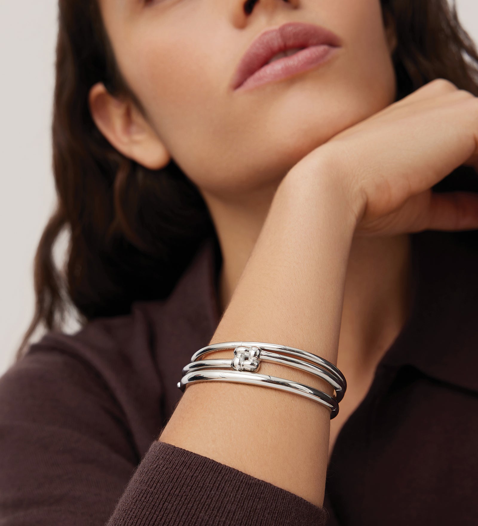 Jenny Bird-Slim Woven Square Bangle-Bracelets-Blue Ruby Jewellery-Vancouver Canada