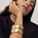 Jenny Bird-Mega Woven Square Bangle-Bracelets-Blue Ruby Jewellery-Vancouver Canada