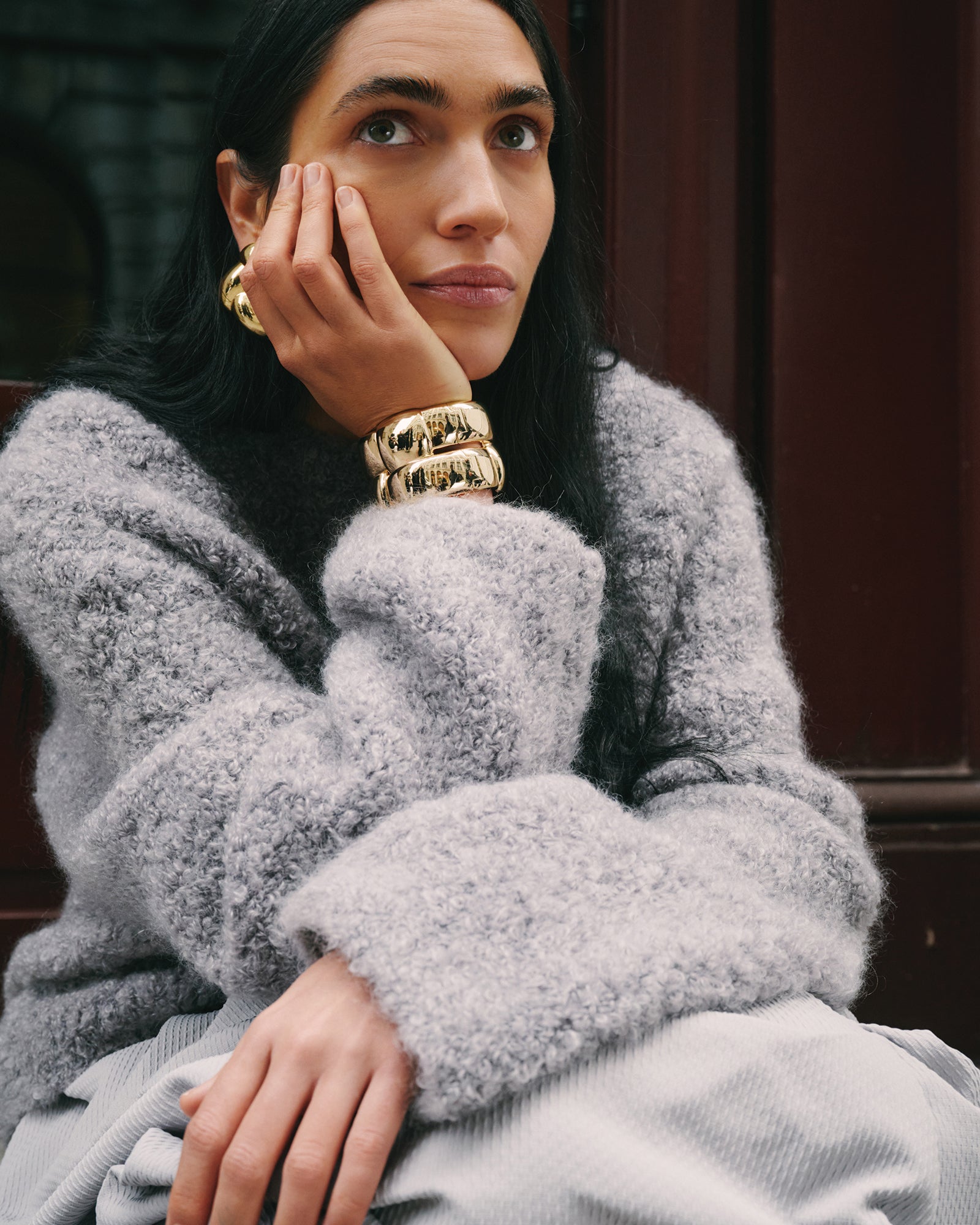 Jenny Bird-Mega Woven Square Bangle-Bracelets-Blue Ruby Jewellery-Vancouver Canada