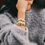 Jenny Bird-Mega Woven Square Bangle-Bracelets-Blue Ruby Jewellery-Vancouver Canada